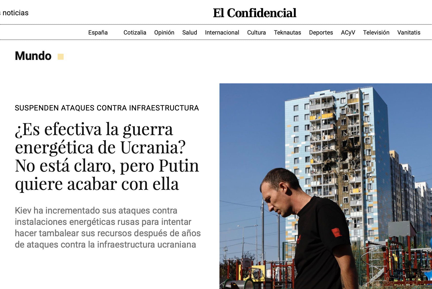 DiXi Group Research Director Roman Nitsovych comments on the blows to the Russian energy sector in the Spanish publication El Confidencial